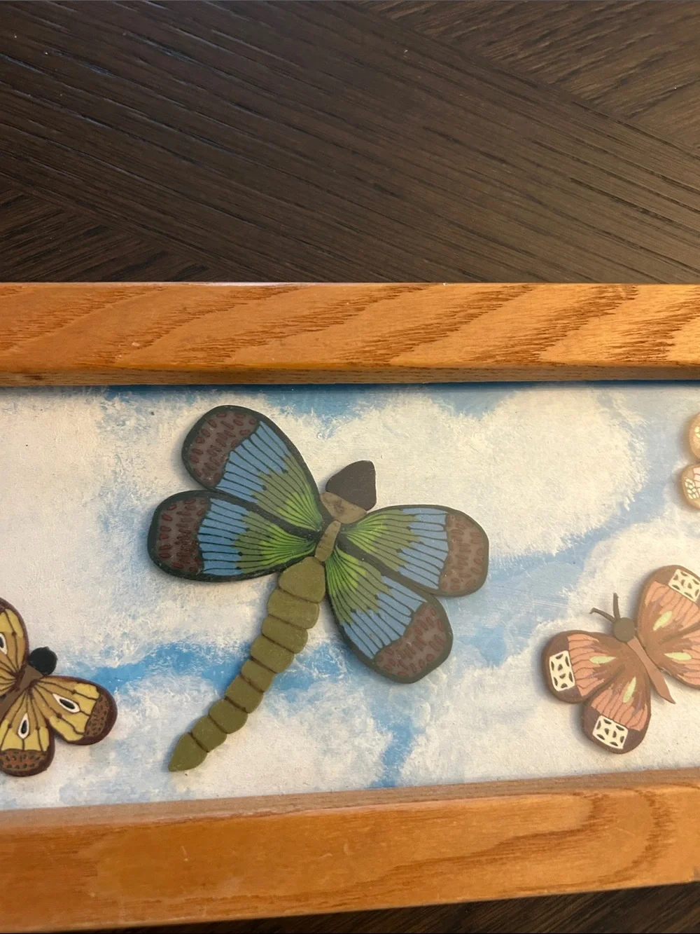 Vintage Dragonfly & Butterfly Wall Art GORGEOUS 11x5